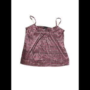 NEW YORK COMPANY Red Blue  White Plaid  Camisole Tank Top Womens M wt54